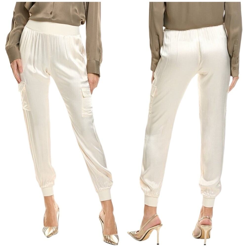 Fate Denim Satin Cargo Jogger SZ L $99